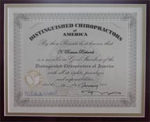 Distinguished Chiropractors of America