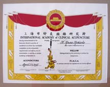 Acupuncture Certificate